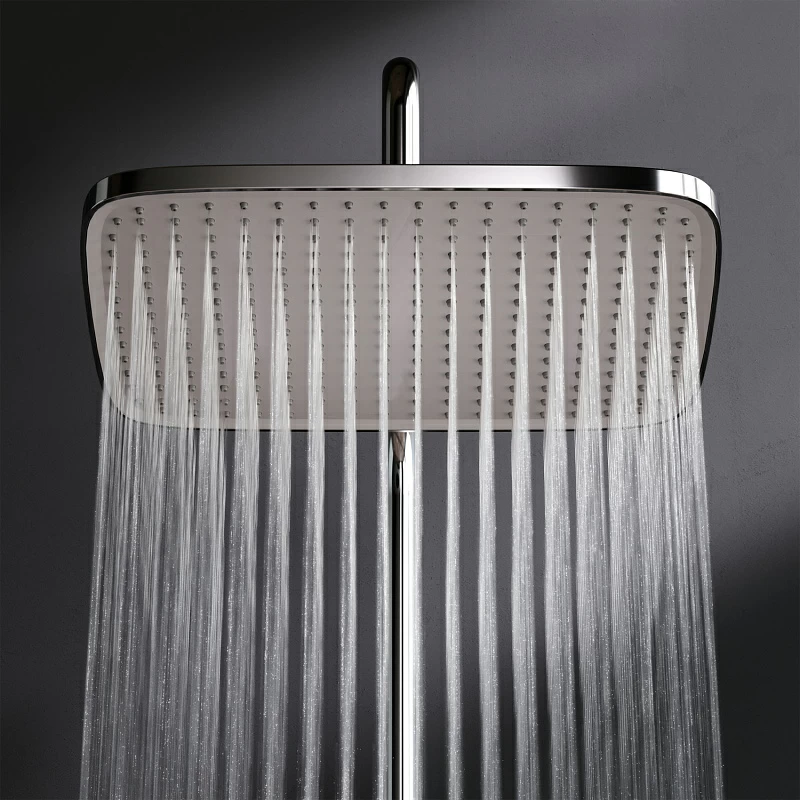 Душевая система AM.PM Func F078F500 стойка с тропическим душем, термостатом, смесителем, изливом, хром