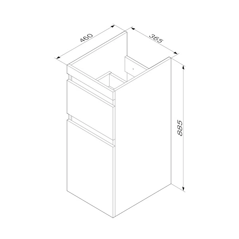 Раковина мебельная 100 AM.PM X-Joy M85AWPL1001WG стиральной машиной, левая, белая