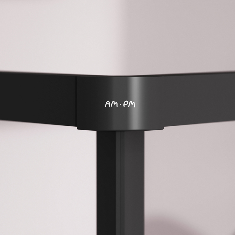 Душевое ограждение без поддона 100x100 AM.PM Above W9XG-403-100100-BT профиль черный