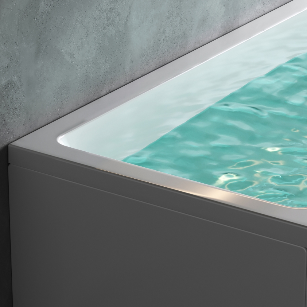 Ванна акриловая 170x70 см Gem W93A-170-070W-A, Белый