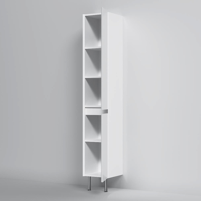 Шкаф-пенал для ванной 35 AM.PM Above M9XCSR0352WG напольный, правый, белый глянцевый