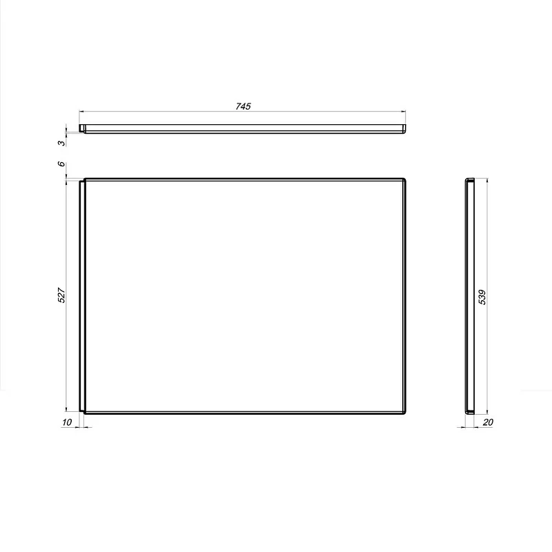 Универсальная боковая панель для ванны 75 AM.PM Gem W00A-000-075W-S белая