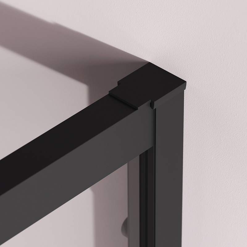 Душевое ограждение без поддона 100x100 AM.PM Above W9XG-403-100100-BT профиль черный