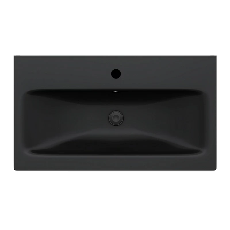 Раковина мебельная 75 AM.PM Gem M90WCC0752BM черная встраиваемая