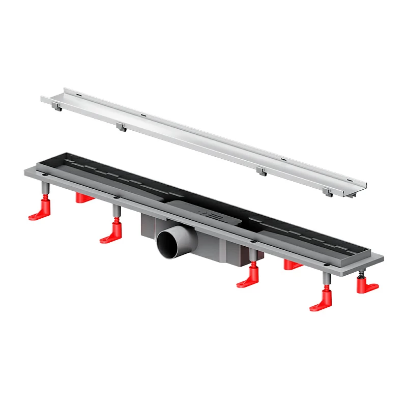 Душевой трап (лоток) 70 AM.PM PrimeFlow W02SC-U11-070-04SB комбинированный затвор со стальной матовой решеткой под плитку