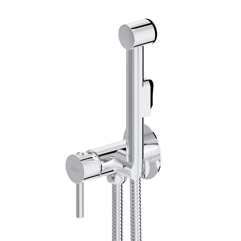 Гигиенический душ со смесителем Dorff Logic D3075000 хром встраиваемый, шланг 1500, держатель