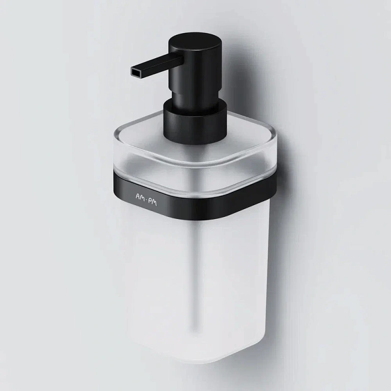 Дозатор для мыла настенный стеклянный AM.PM Func A8F36922 черный