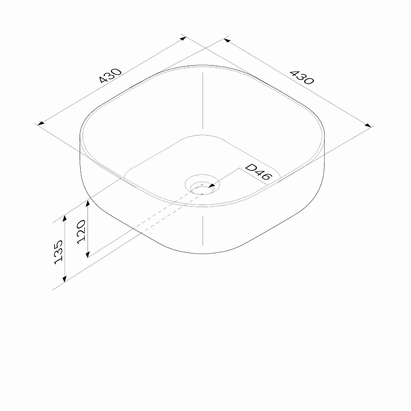 Раковина накладная 43 AM.PM Func M8FWCC30430WG белая