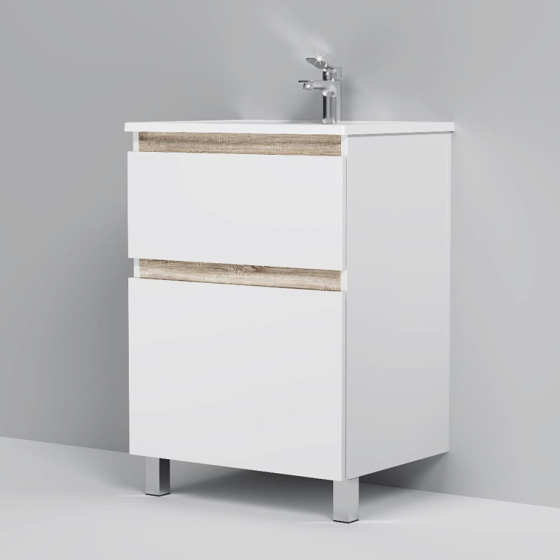 Тумба под раковину 60 AM.PM X-Joy M85AFSX06021WG напольная белый глянец