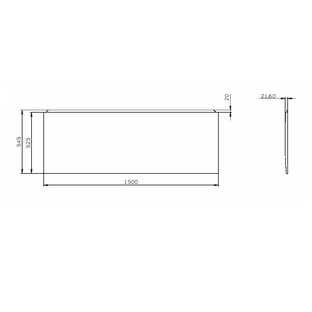 Декоративная фронтальная панель 150х70 см X-Joy W94A-150-070W-P, Белый