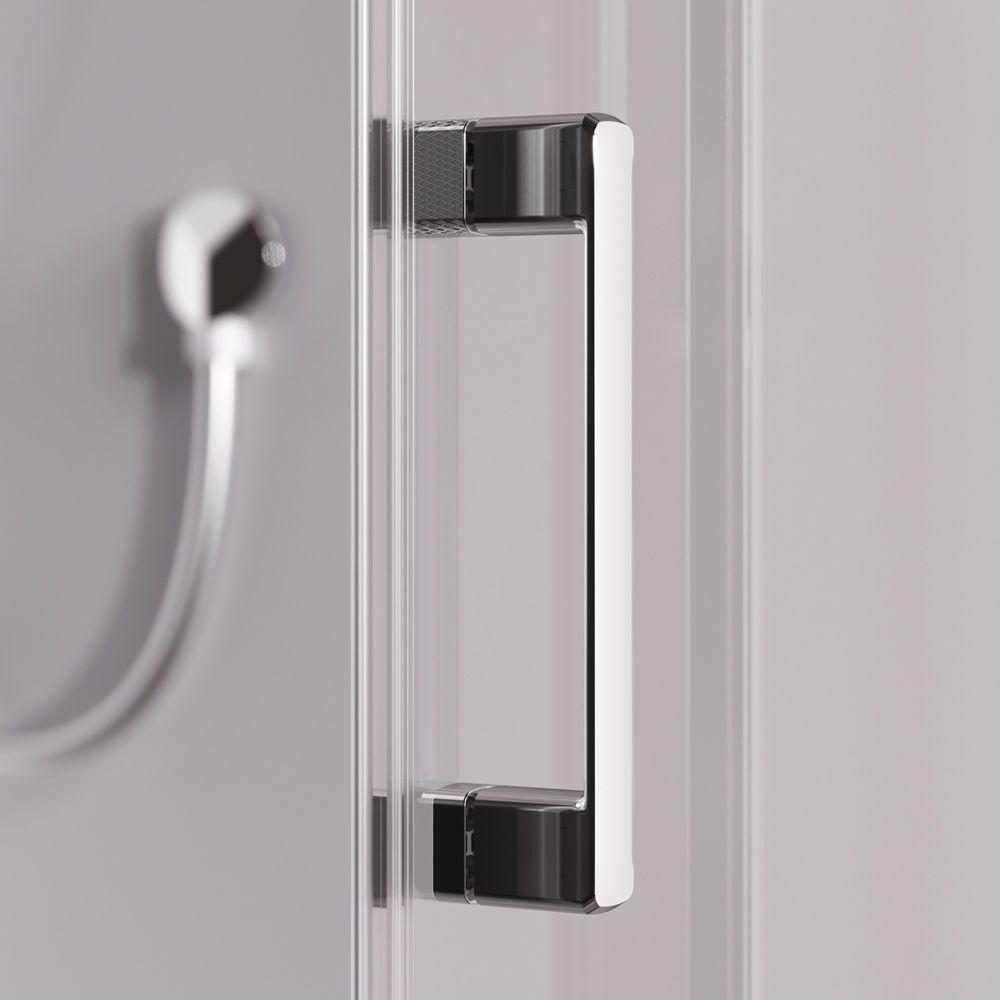 Душевая кабина 120x80 см, прямоугольная, без гидромассажа Above W9XC-403-12080MT, Хром, белый, прозрачное