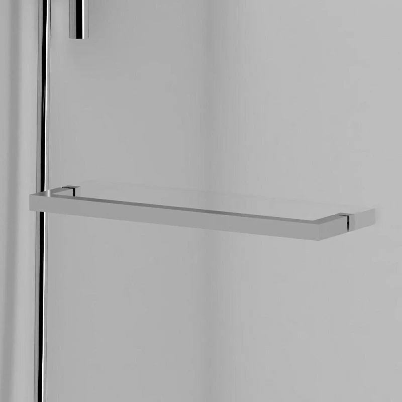 Стеклянная шторка для ванны 80 Damixa Skyline DX35WBS-D7W1-150MT поворотная, профиль серебристый