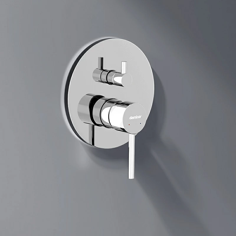 Встраиваемая душевая система Damixa Scandinavian Pure 936530000 хром: тропический верхний душ, ручной душ