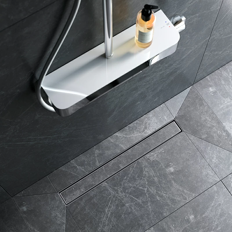 Душевой трап (лоток) 60 AM.PM MasterFlow W01SC-U11-060-04SB комбинированный затвор со стальной матовой решеткой под плитку