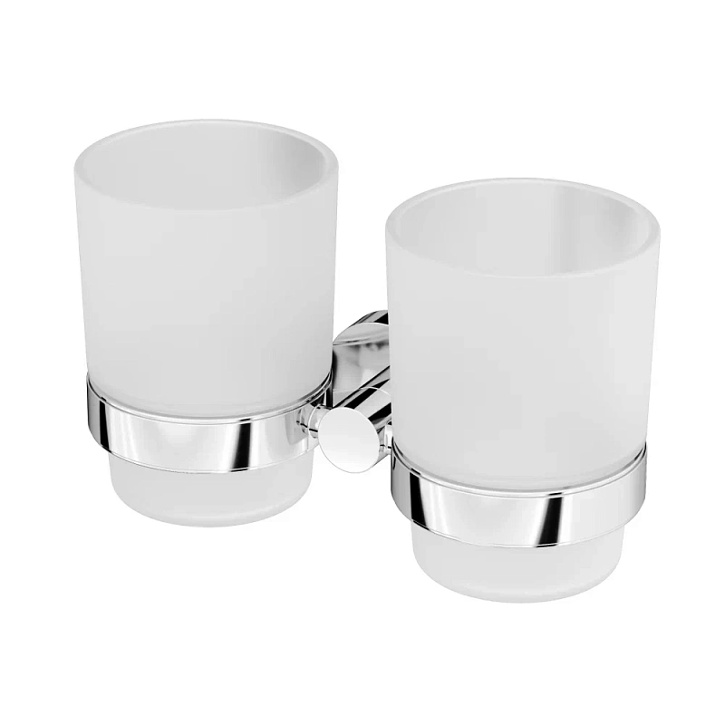 Стакан для зубных щеток настенный двойной AM.PM Sense L A74343400 стеклянный, хром