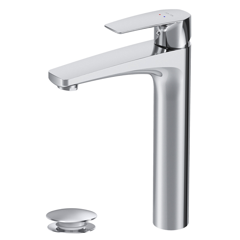 Смеситель для раковины (умывальника) AM.PM Gem F90A92200 высокий с донным клапаном, хром