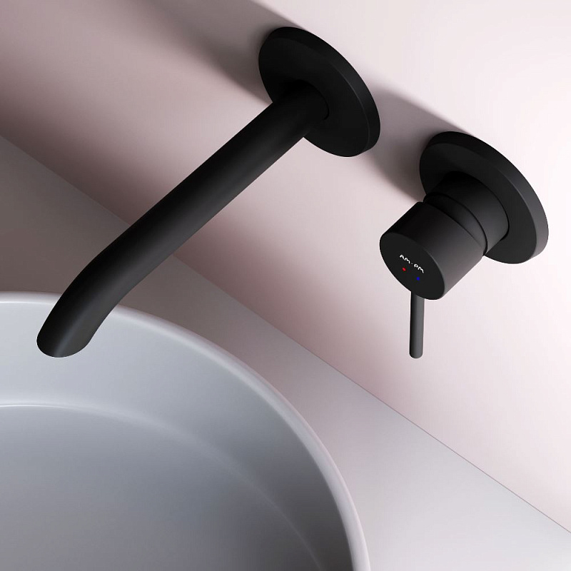 Смеситель для раковины (умывальника) AM.PM Libre F6072622 черный встраиваемый