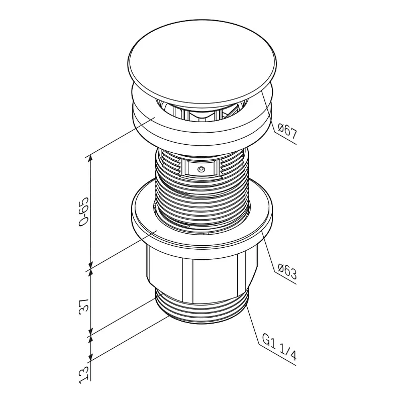 Донный клапан AM.PM F070M100 мультифункциональный нажимной