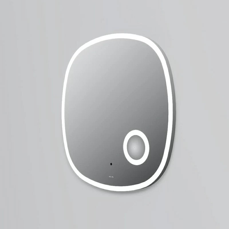 Зеркало с подсветкой в ванную закругленное 65 AM.PM Func M8FMOX0653SA с косметическим зеркалом сенсорное