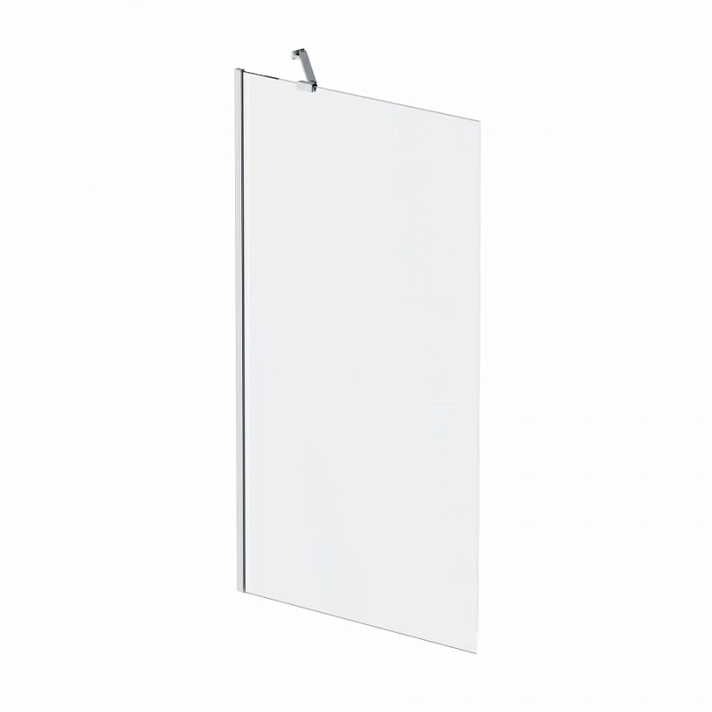 Стеклянная шторка для ванны 80 AM.PM Gem W90BS-080-140CM фиксированная, профиль хром