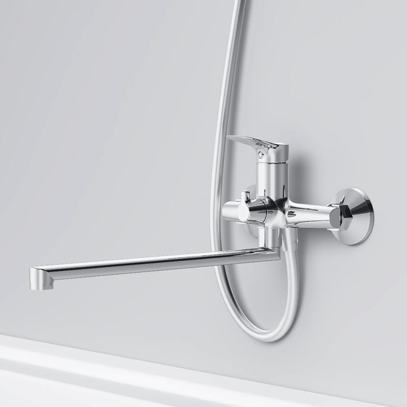 Смеситель для ванны и душа AM.PM Force F9F90200 длинный излив, хром