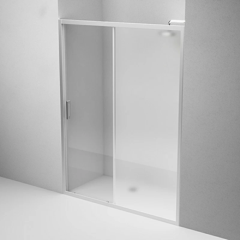 Душевая перегородка с дверью 150x195 AM.PM Gem W90G-150-1-195MM матовое стекло, профиль серебристый