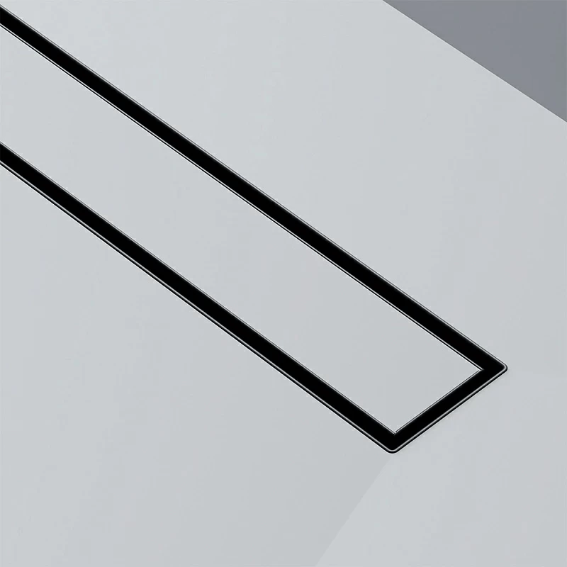 Душевой трап (лоток) 50 AM.PM MasterFlow W01SC-U11-050-04BM комбинированный затвор с черной матовой решеткой под плитку