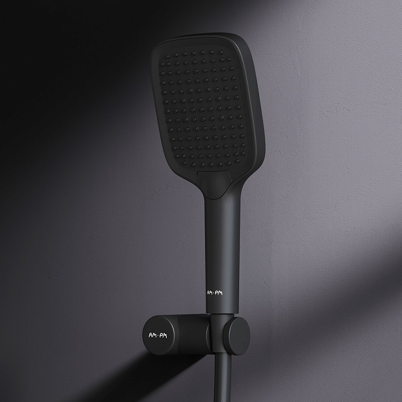 Душевой гарнитур AM.PM Func F0118F022 держатель, шланг, лейка 3 режима, черный