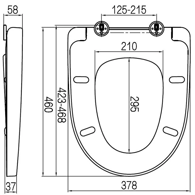 Сиденье (крышка) для унитаза AM.PM Awe C117852WH с микролифтом, дюропласт, белое