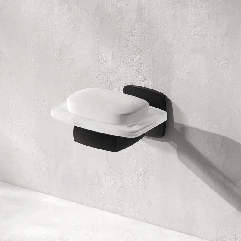 Мыльница стеклянная настенная AM.PM Gem A9034222 черная