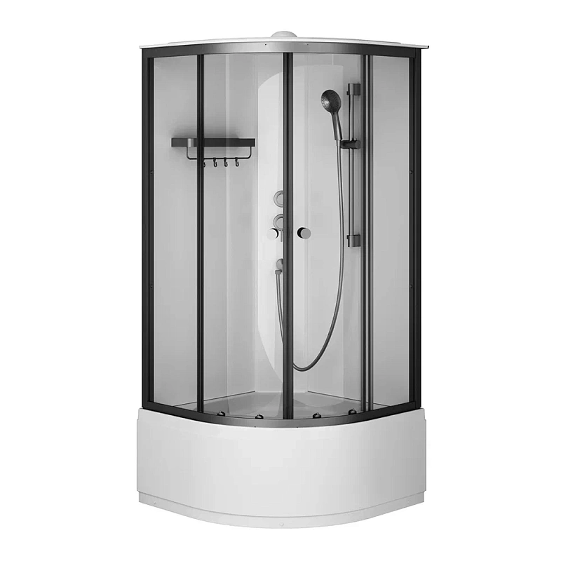 Душевая кабина 90x90 AM.PM X-Joy W94C-401A-090BT профиль черный матовый, высокий поддон