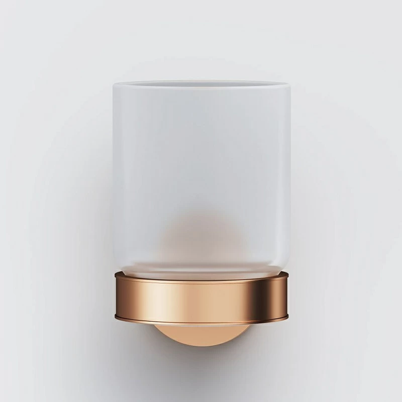 Стакан для зубных щеток настенный AM.PM X-Joy A85A34344 стеклянный, розовое золото