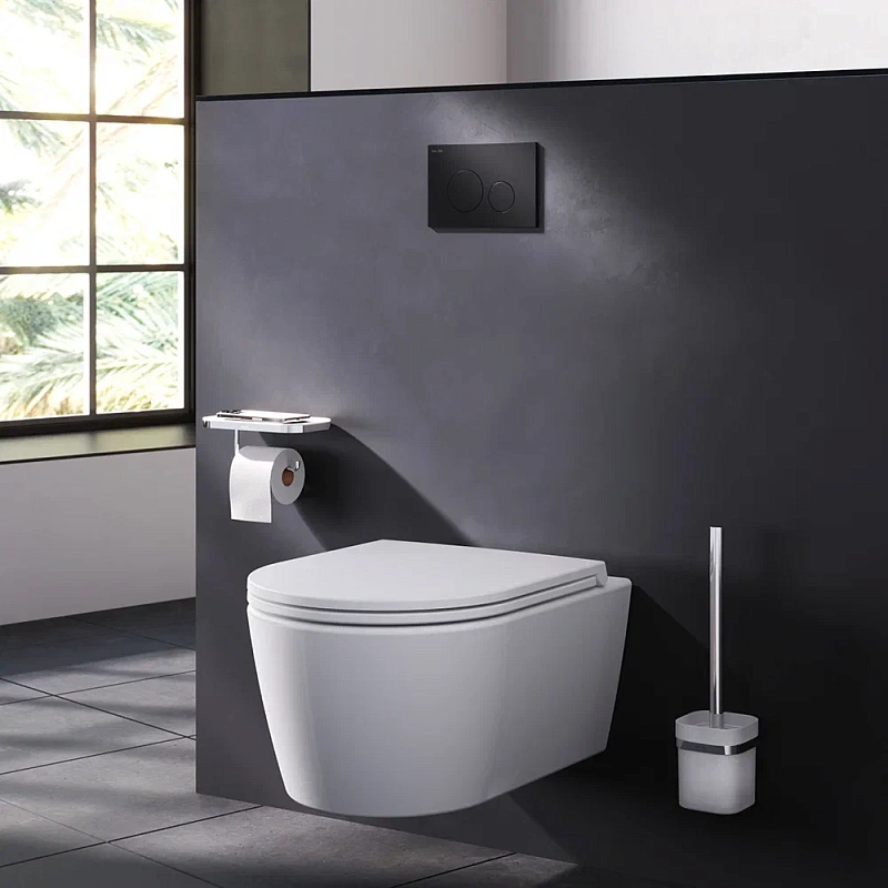 Инсталляция для подвесного унитаза AM.PM Pro I012704.9038 с пневм. клавишей черный матовый