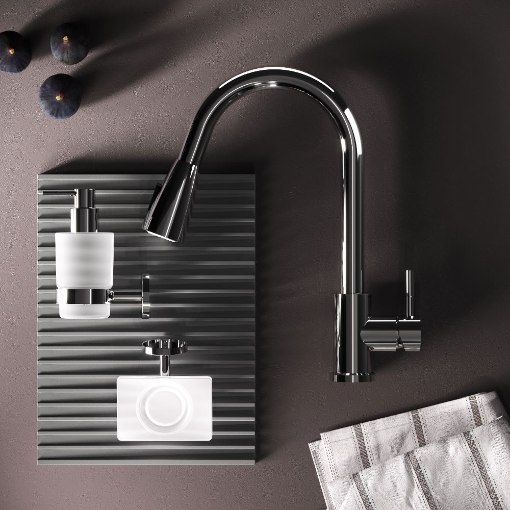 Смеситель для кухни с вытягивающимся изливом, хром X-Joy S F85B07500, Хром