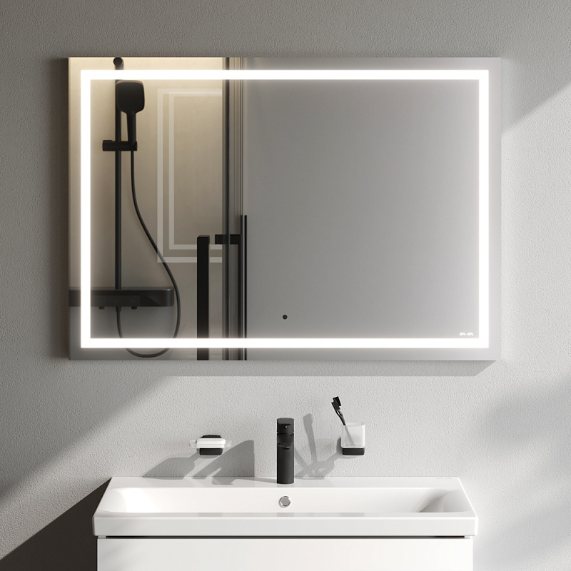 Зеркало с подсветкой в ванную прямоугольное 100 AM.PM Gem M91AMOX1001WG сенсорное