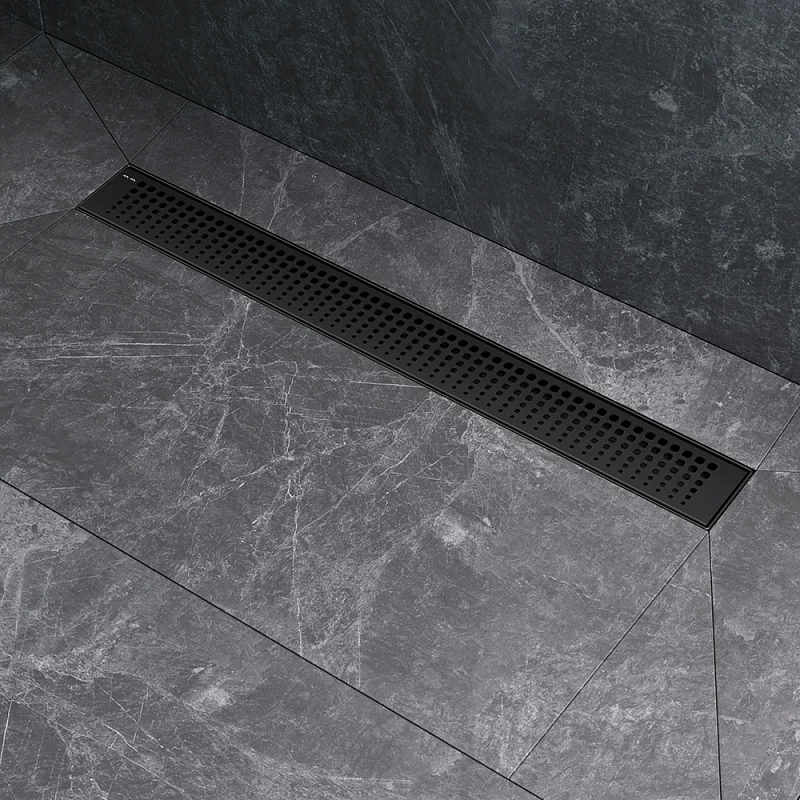 Душевой трап (лоток) 60 AM.PM MasterFlow W01SC-P11-060-01BM комбинированный затвор с черной матовой решеткой