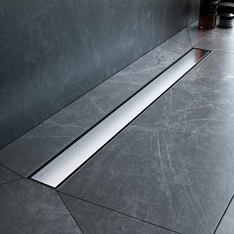 Душевой трап (лоток) 80 AM.PM MasterFlow W01SC-U11-080-04SB комбинированный затвор со стальной матовой решеткой под плитку