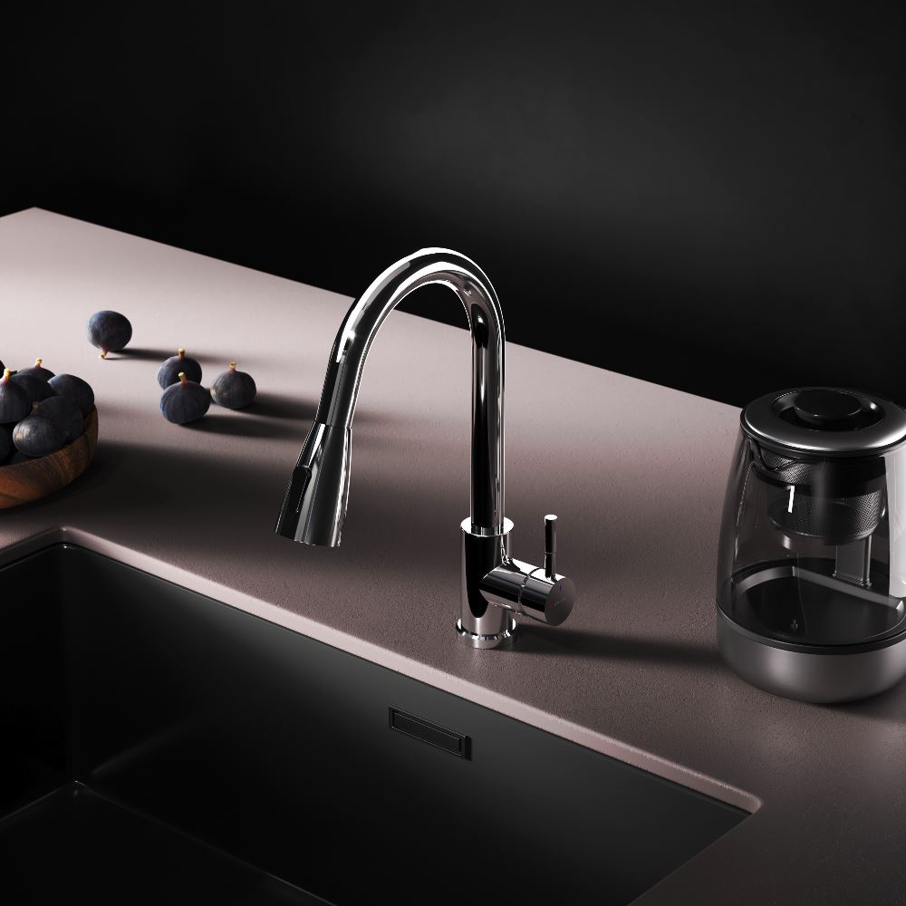 Смеситель для кухни с вытягивающимся изливом, хром X-Joy S F85B07500, Хром