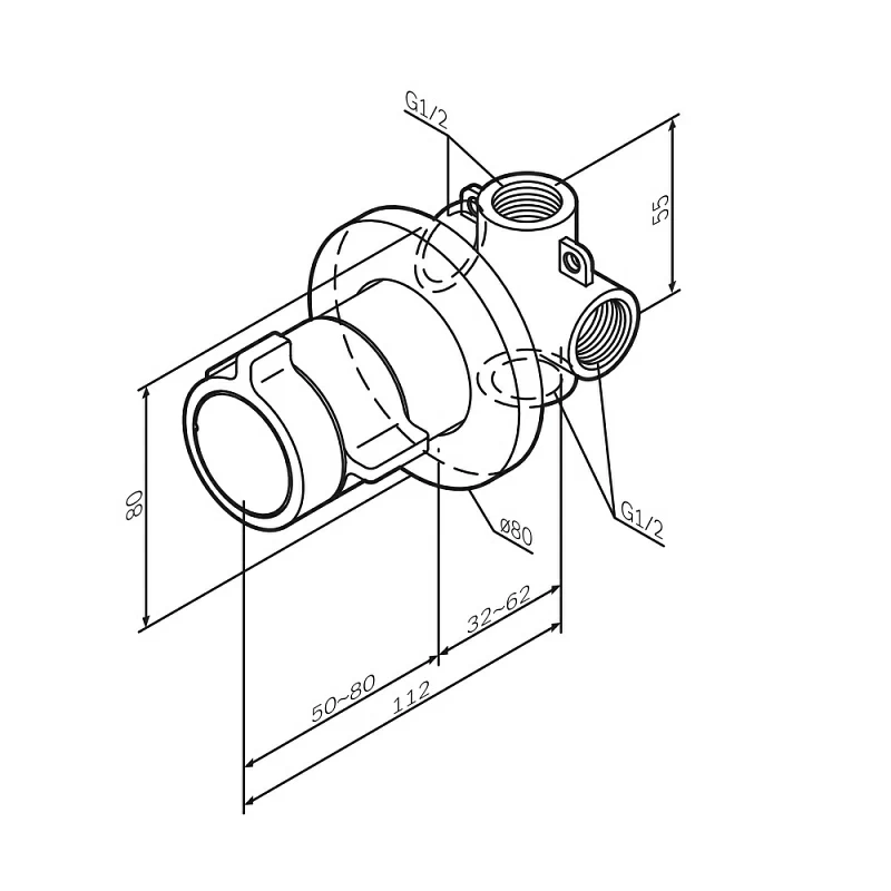Смеситель для душа AM.PM X-Joy F85A65600 хром встраиваемый, термостат