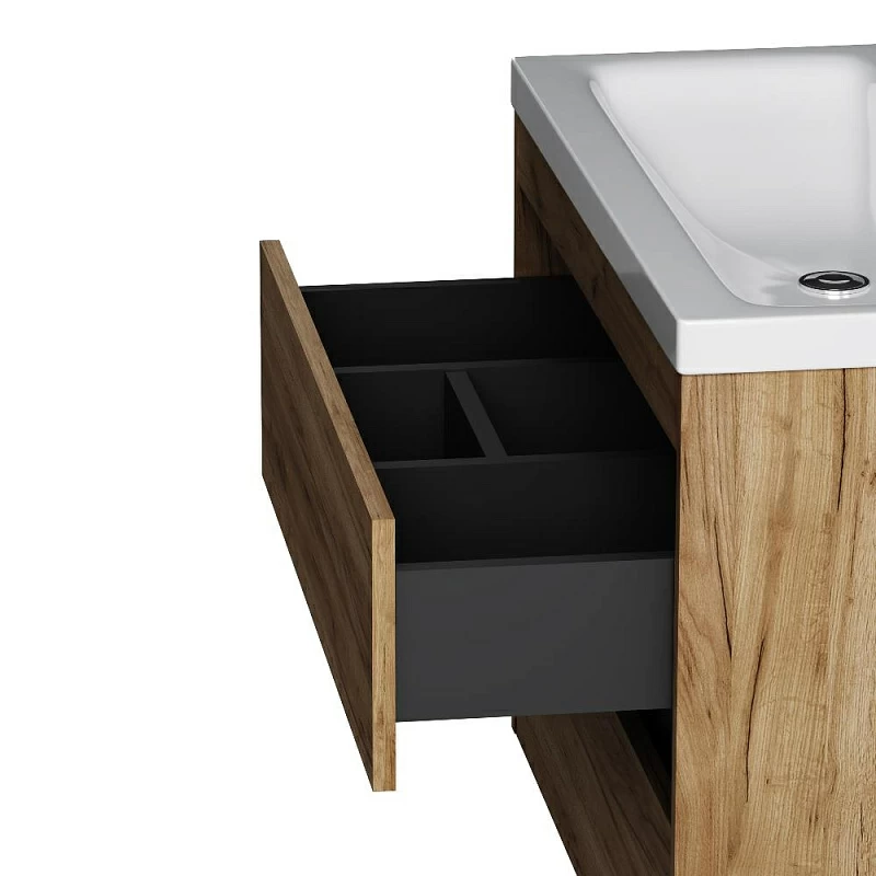 Тумба с раковиной 75 AM.PM Pulse M91-FHX0752OF-WCC0752WG под дерево