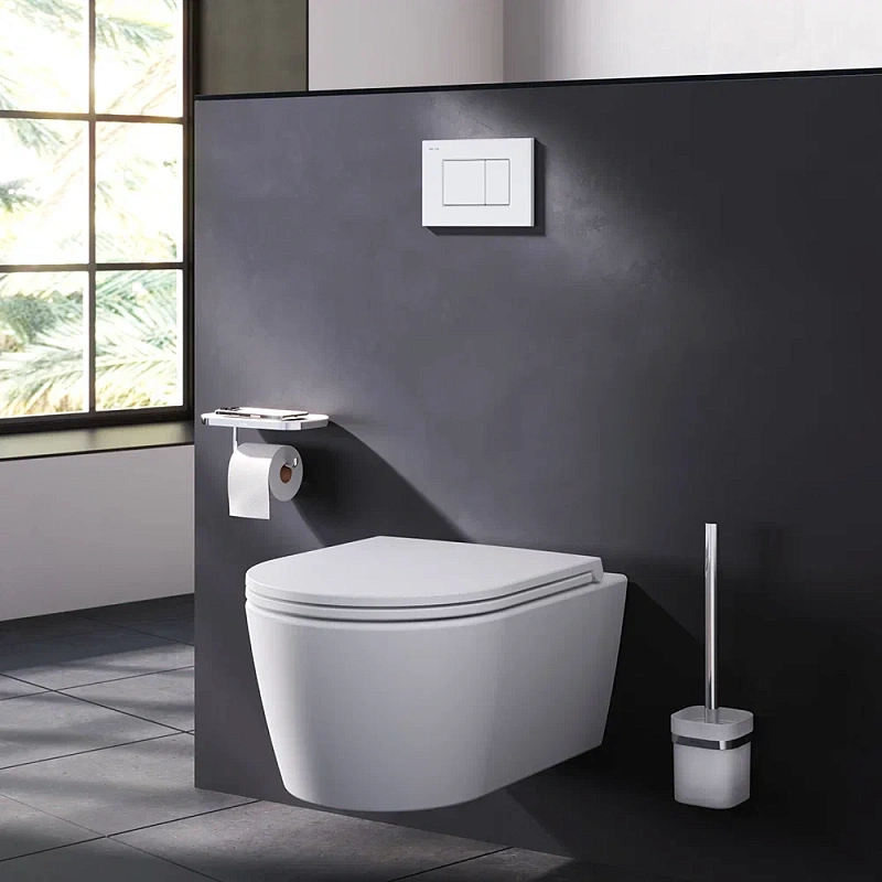 Инсталляция для подвесного унитаза AM.PM PrimeFit I012709.0201 с механ. клавишей S белый глянец