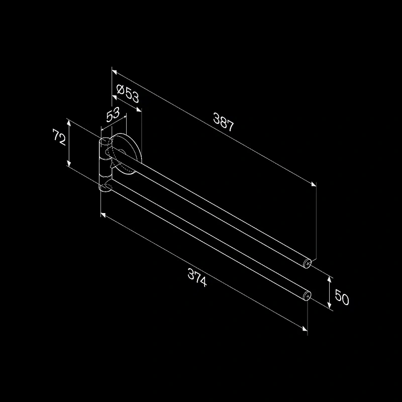 Вешалка для полотенец AM.PM X-Joy A85A32622 поворотная двойная черная