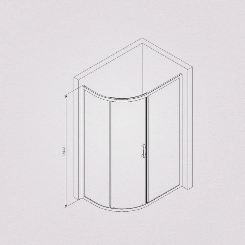 Душевое ограждение без поддона 120x80 AM.PM Like W83UG-302U120MT профиль серебристый