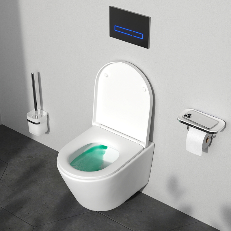 Унитаз подвесной AM.PM X-Joy C851900SC безободковый с сиденьем микролифт, белый