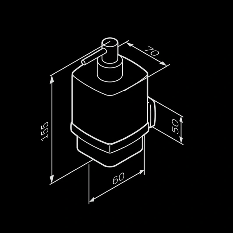 Дозатор для мыла настенный стеклянный AM.PM Gem A9036900 хром