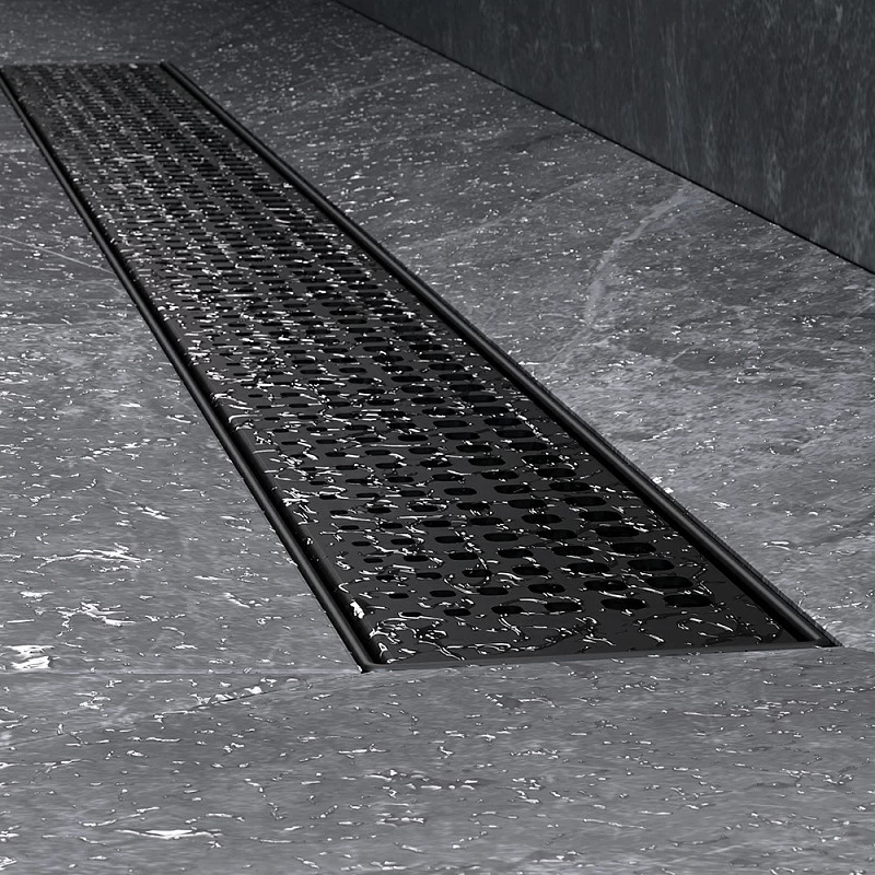 Душевой трап (лоток) 80 AM.PM MasterFlow W01SC-P11-080-01BM комбинированный затвор с черной матовой решеткой