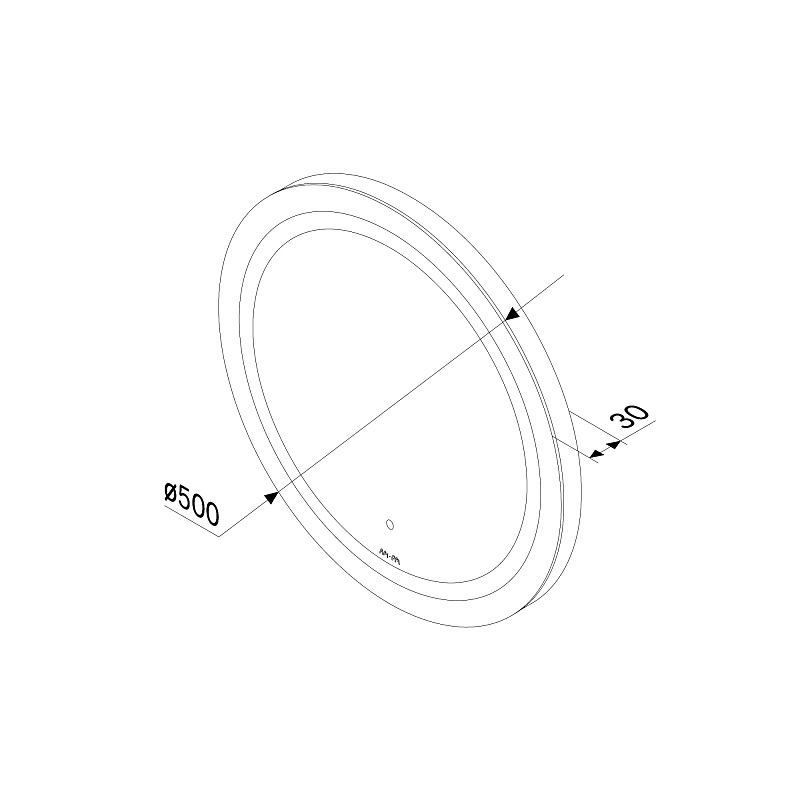 Зеркало с подсветкой в ванную круглое 50 AM.PM X-Joy M85AMOX0501WG сенсорное