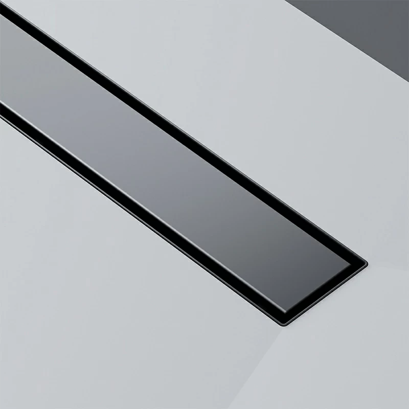 Душевой трап (лоток) 60 AM.PM MasterFlow W01SC-U11-060-04BM комбинированный затвор с черной матовой решеткой под плитку