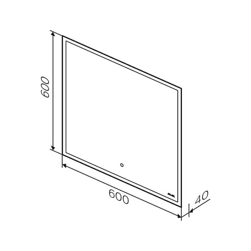 Зеркало с подсветкой в ванную квадратное 60 AM.PM Spirit 2.0 M71AMOX0601SA с антизапотеванием сенсорное