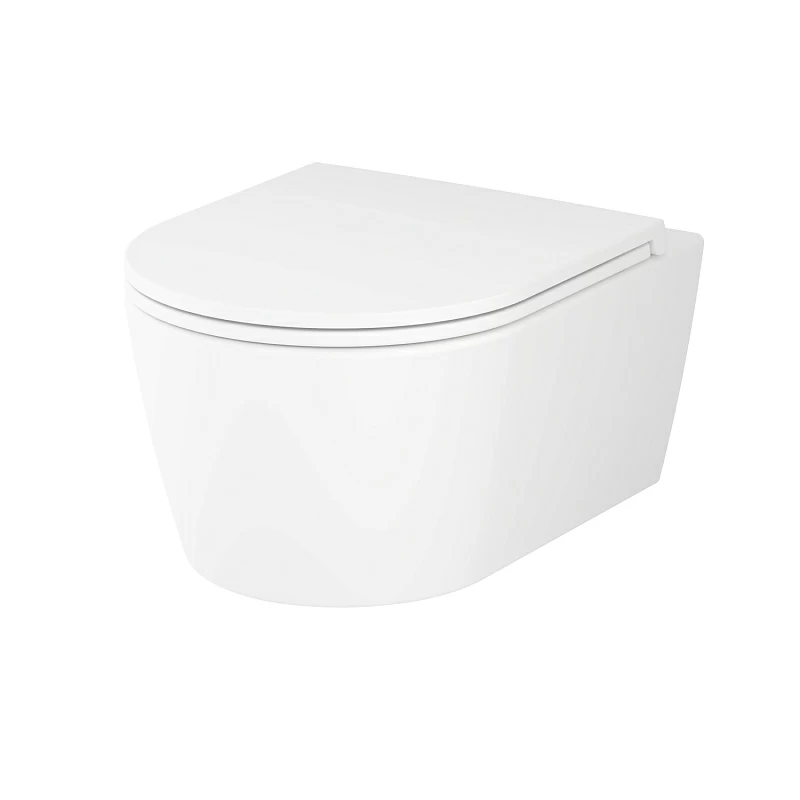 Унитаз подвесной AM.PM Func C8F1700MWSC (глубина 49 см) безободковый с сиденьем микролифт, белый матовый